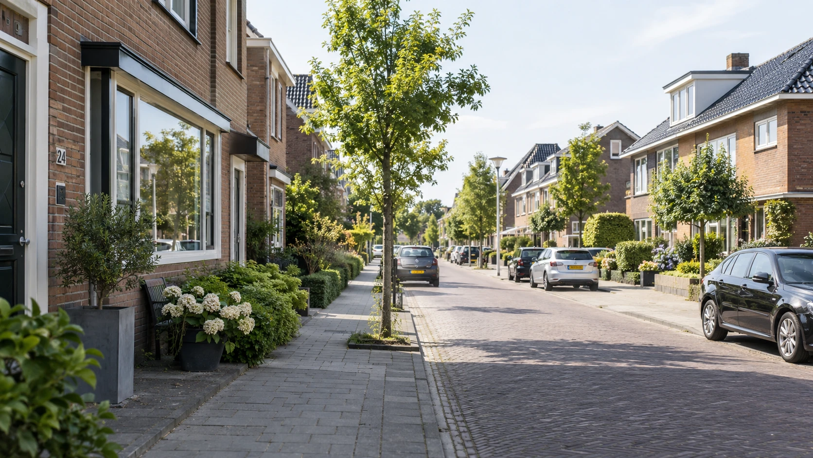 Woonwijk in het werkgebied van Huyslabels