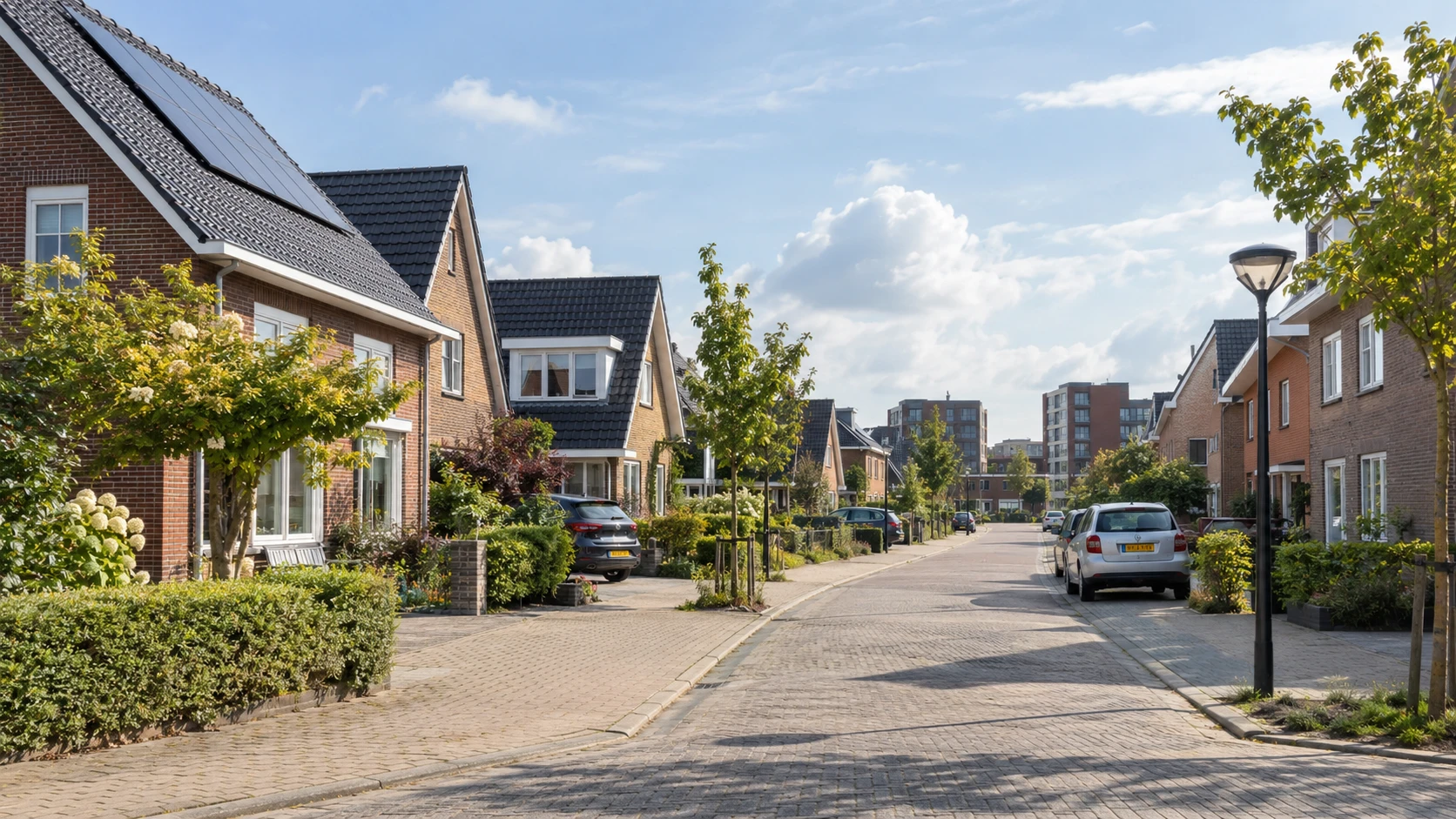 Woonwijk in het werkgebied van Huyslabels